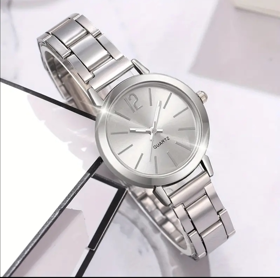 SET DE LUJO (2 PZ): RELOJ Y BRAZALETE ESMERALDA - PLATA FINA