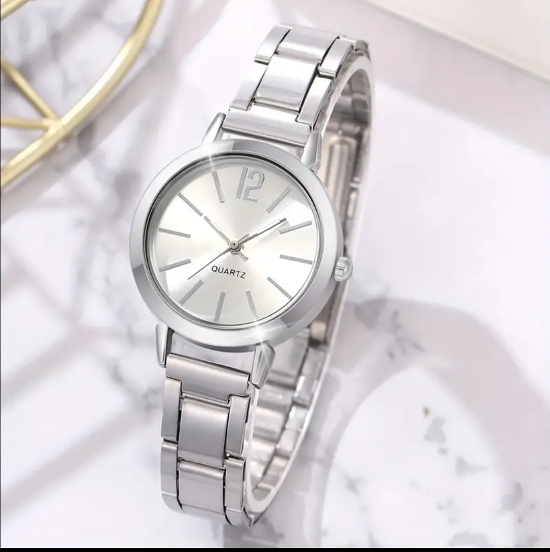 SET DE LUJO (2 PZ): RELOJ Y BRAZALETE ESMERALDA - PLATA FINA