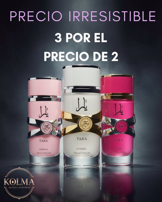 ¡OFERTA EXCLUSIVA! COLECCIÓN DE PERFUMES ÁRABES YARA, YARA MOI Y YARA TOUS - 3X2