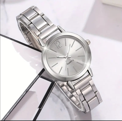 SET DE LUJO (2 PZ): RELOJ Y BRAZALETE ESMERALDA - PLATA FINA